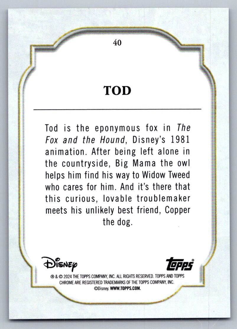 2024 Disney- Topps Chrome Sapphire- Tod