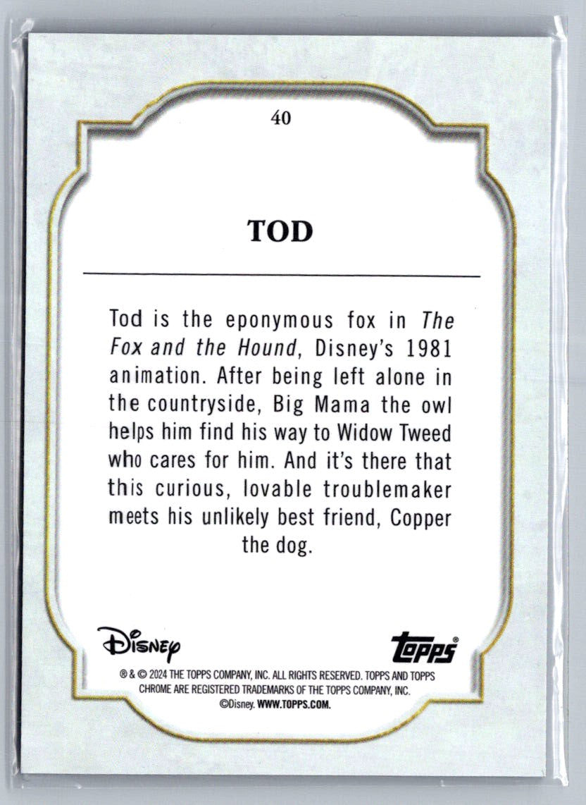 2024 Disney- Topps Chrome Sapphire-  Tod